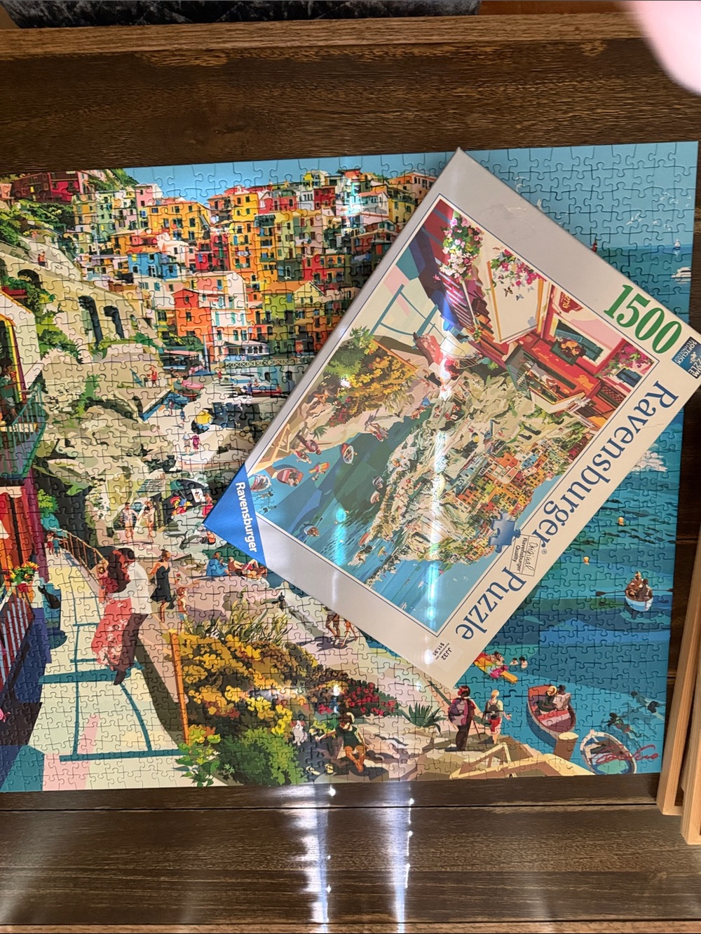Ravensburger 1500-Piece Coastal Town Puzzle - Blue, Red, Yellow, Green